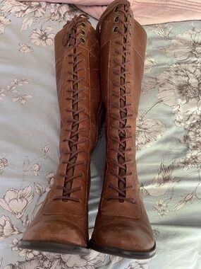 Style & Co. Dark Brown Heeled Lace-Up & Zipper Boots